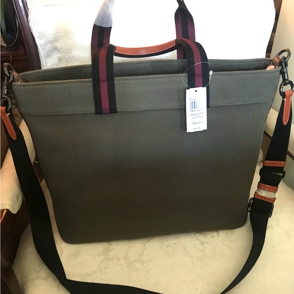 Coach Olive Green Briefcase with Logo and Dual Handles - Picture 2 of 9